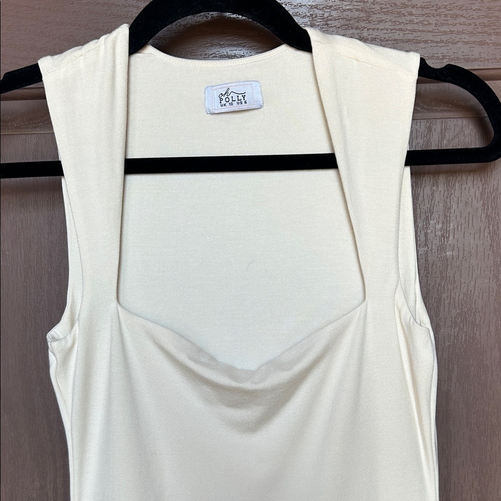 Oh Polly Cream Backless Dress - Picture 2 of 10